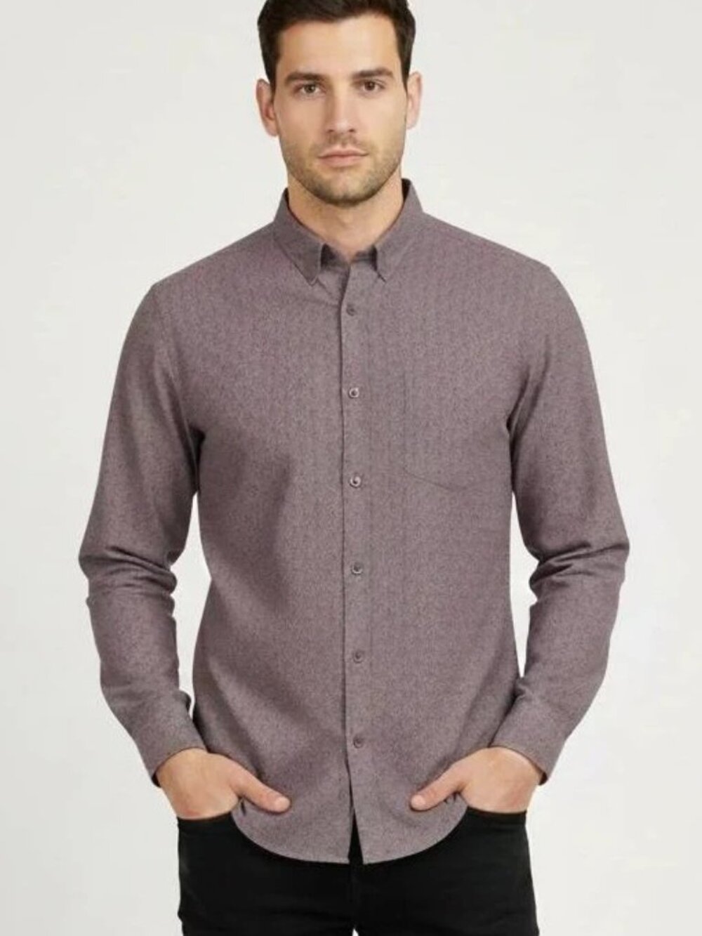Vustra Purple Geo Print Organic Cotton Shirt/26107